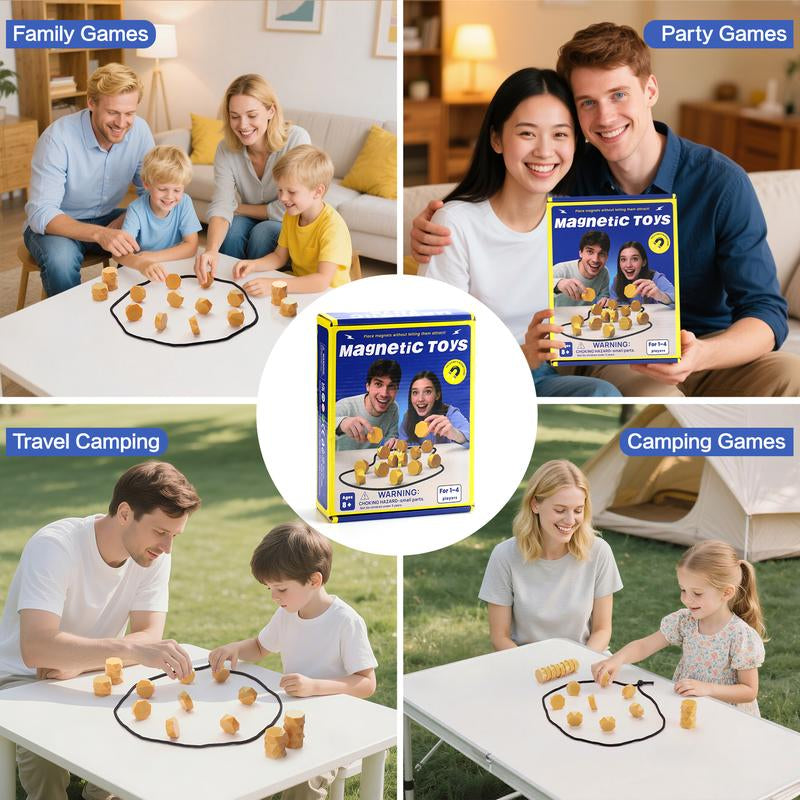 Upgraded Magnetic Chess Board Game Set, Includes 20 Magnets, Travel Bag, Adjustment Rope, Strategy Games for Kids and Adults Party Games for All Ages | Viral Tiktok Game for 2 Players