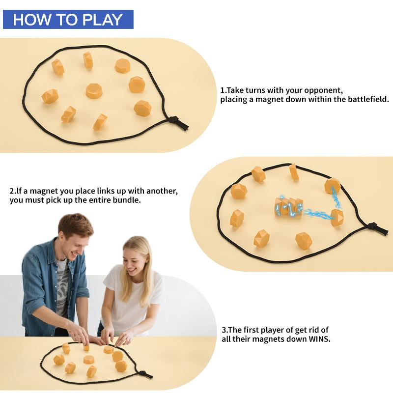 Upgraded Magnetic Chess Board Game Set, Includes 20 Magnets, Travel Bag, Adjustment Rope, Strategy Games for Kids and Adults Party Games for All Ages | Viral Tiktok Game for 2 Players