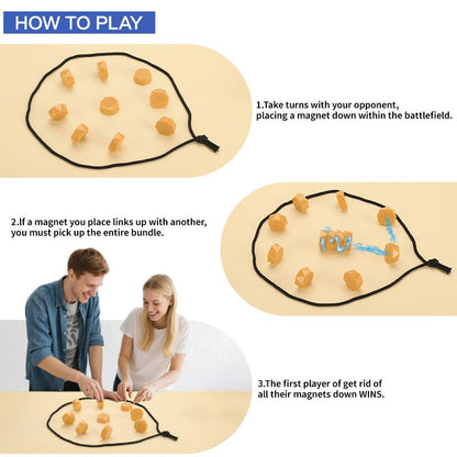 Upgraded Magnetic Chess Board Game Set, Includes 20 Magnets, Travel Bag, Adjustment Rope, Strategy Games for Kids and Adults Party Games for All Ages | Viral Tiktok Game for 2 Players