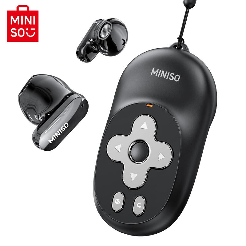 MINISO Wireless Earbuds Remote Control Take Pictures like Music Voice Assistant Call Power Bluetooth-Compatible Page Scroller Bluetooth 5.4 Earphones, Wireless Headphones with Mic Fully Compatible