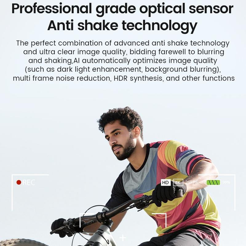 Evomi Touch-Control Smart Glasses with 800W HD Camera, Bluetooth Voice Communication, Dual Lenses, Surround Sound, and Smart Polarized Lenses for Daily Activities, Wearable Device in Black