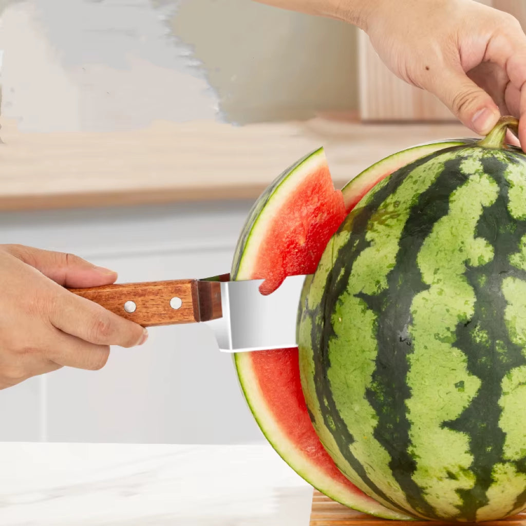 2-in-1 Stainless Steel Watermelon Slicer & Bottle Opener - Effortless Fruit Cutting Tool for Your Kitchen!